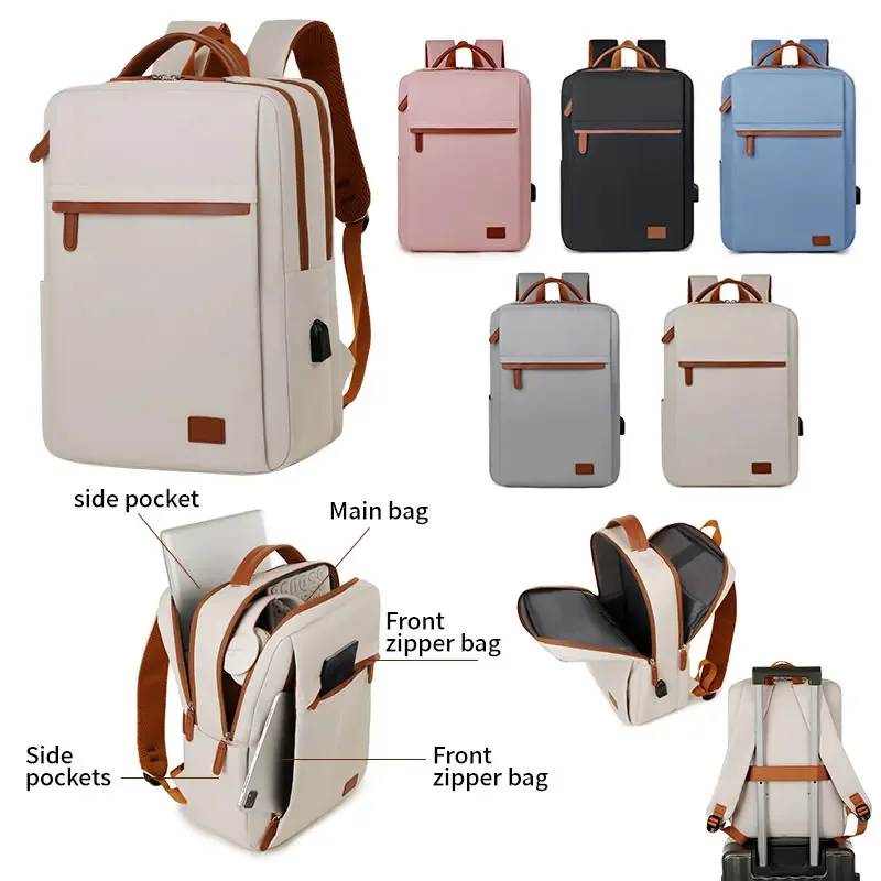 Fashionable and Simple Large-Capacity Backpack Daily Commuting Office Computer Bag photo 2