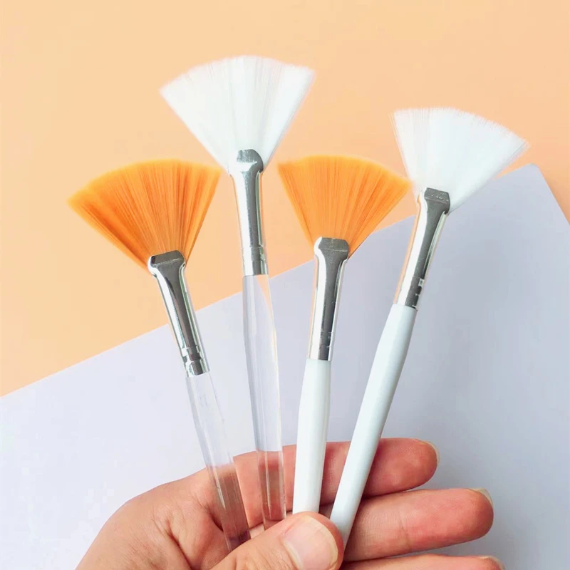 10/20/50pcs Fan Shape Foundation Makeup Brushes Multifunctional Facial Mask Brush Essential Oil Women Beauty Makeup Tools Brush photo 4