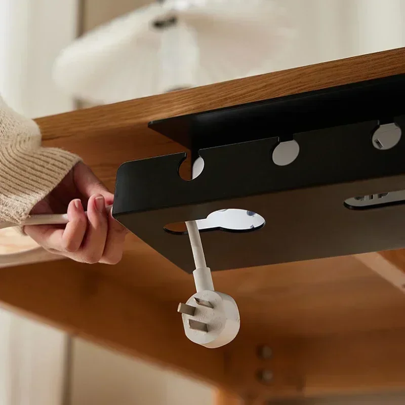 Under Desk Cable Management Cable Tray Under Desk With Clamp Power Strip Cord Holder No Drilling Sturdy Spacious supplies photo 5