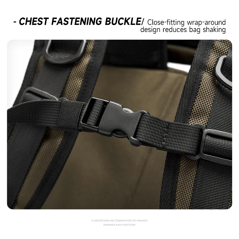 Simple Style Waterproof Large Capacity Men Travel Backpack Black Brown Outdoors Knapsack 16 Inch Laptop Teenagers School Bag photo 5