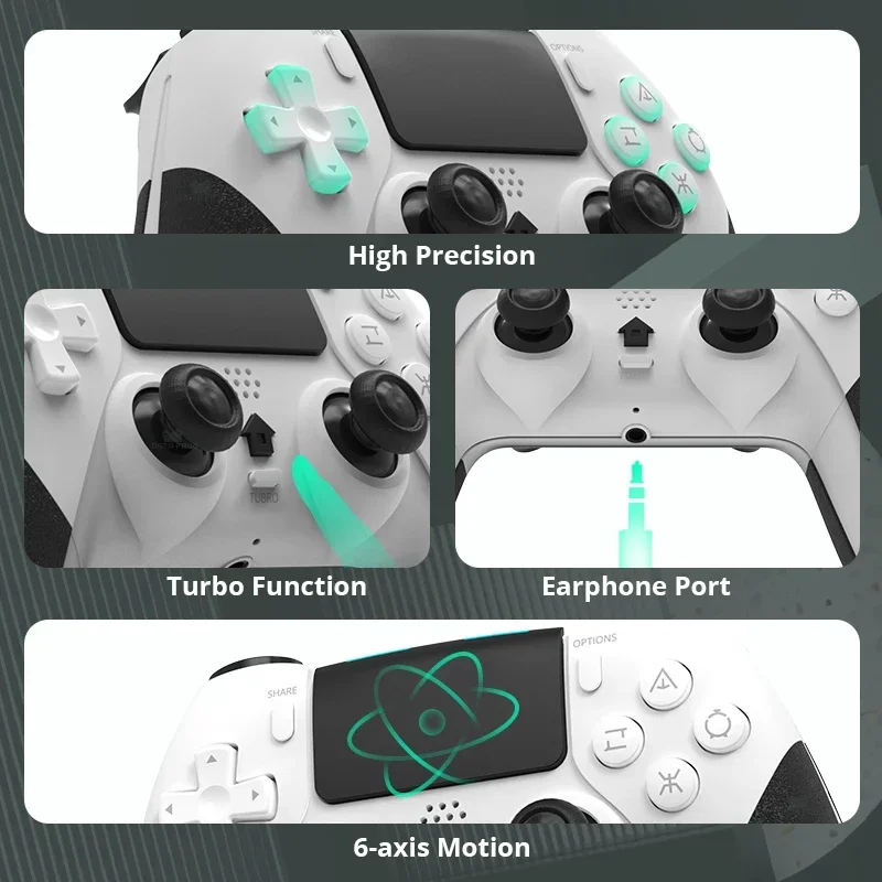 DATA FROG Wireless Game Controller For PS4 / For PS4 Pro / For PS4 Slim, Gamepad Joystick For PC Dual Vibration Controller photo 2