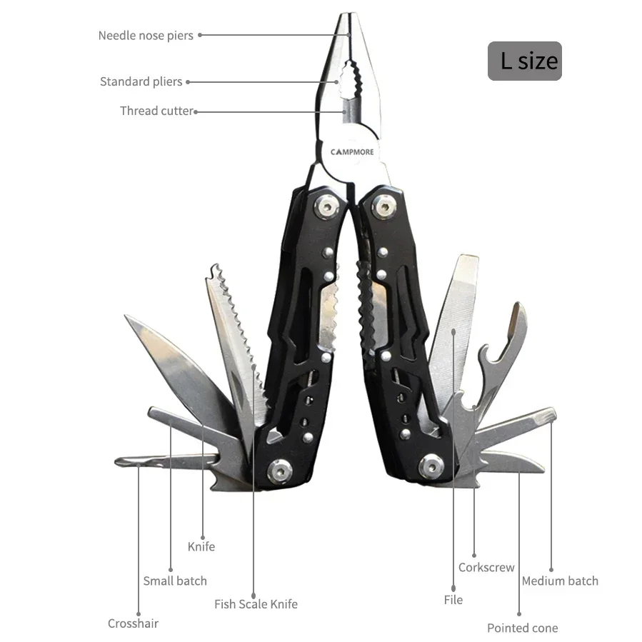 Outdoor Multitool Camping Portable Stainless Steel Edc Folding Multifunction Tools Emergency Survival Knife Pliers photo 6