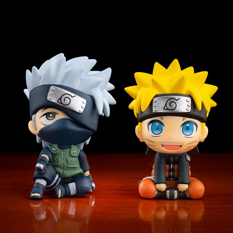 9cm Naruto Anime Figure Uzumaki Naruto Kakashi Uchiha Sasuke Itachi Cute Toys Q Figurals Action Figurine Model photo 2