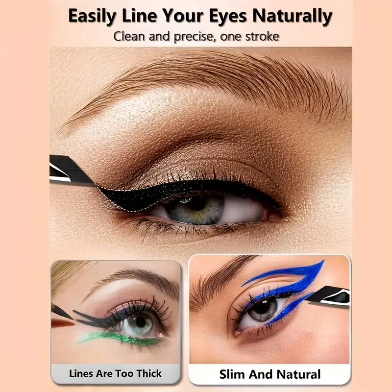 3/5/7pcs Eyeliner Brush Set, with Tilted Fine Blade, Suitable for Precise Application - Suitable for All Skin Types. photo 3