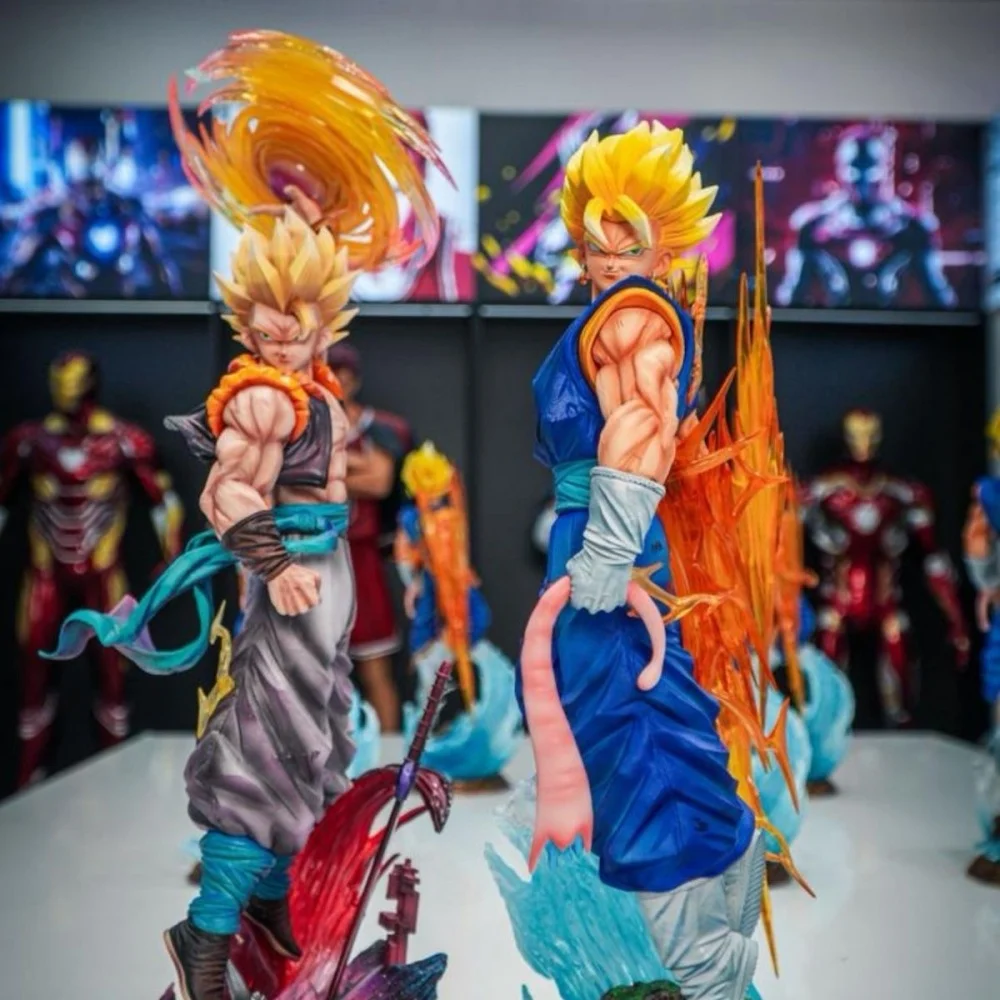 Jt Statue Dragon Ball Z Vegetto Figure 3 Heads Replace Super Saiyan 39.5cm/15.55inch Action Figures Collection Model Toys Gifts photo 2