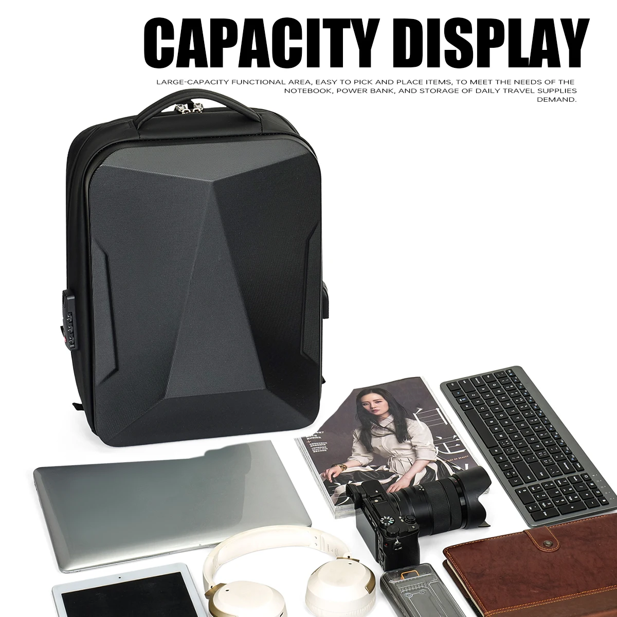Backpack Men's Expandable Computerbag Large Capacity Business Travel Business Trip Luggage Bag E-Sports Game Hard Shell Backpack photo 3