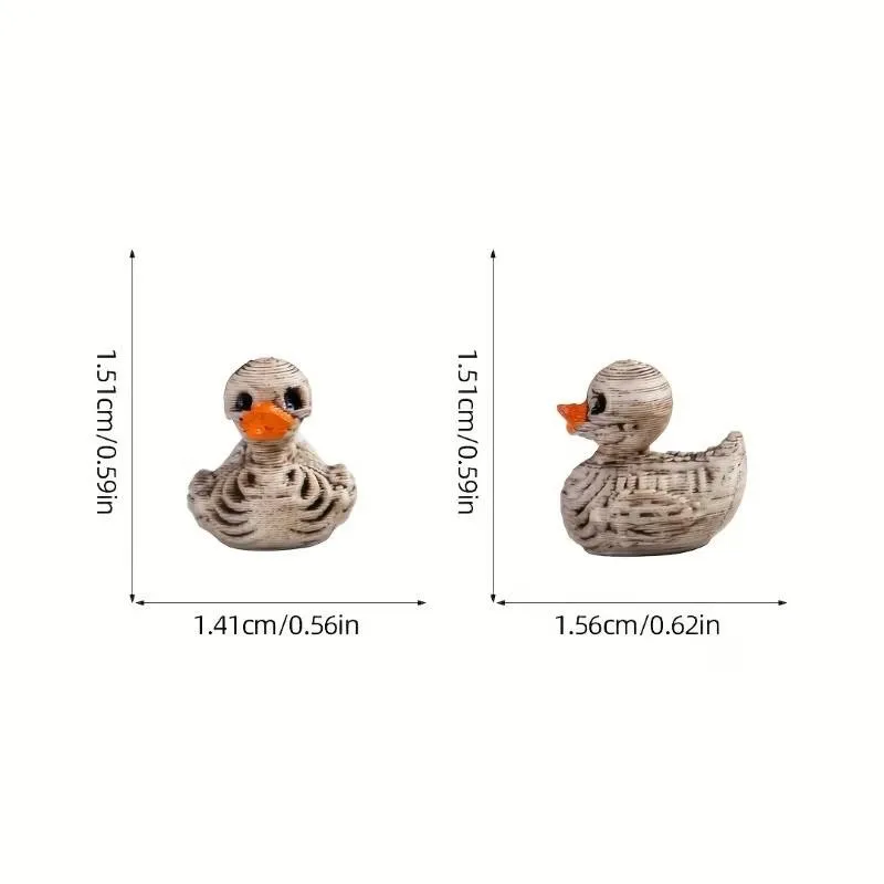 20-Pack 0.6in Gothic Cute Skull Ducks - Resin Figurines for Halloween, Gothic Home, Office, Party - Compact Desk Decor photo 2