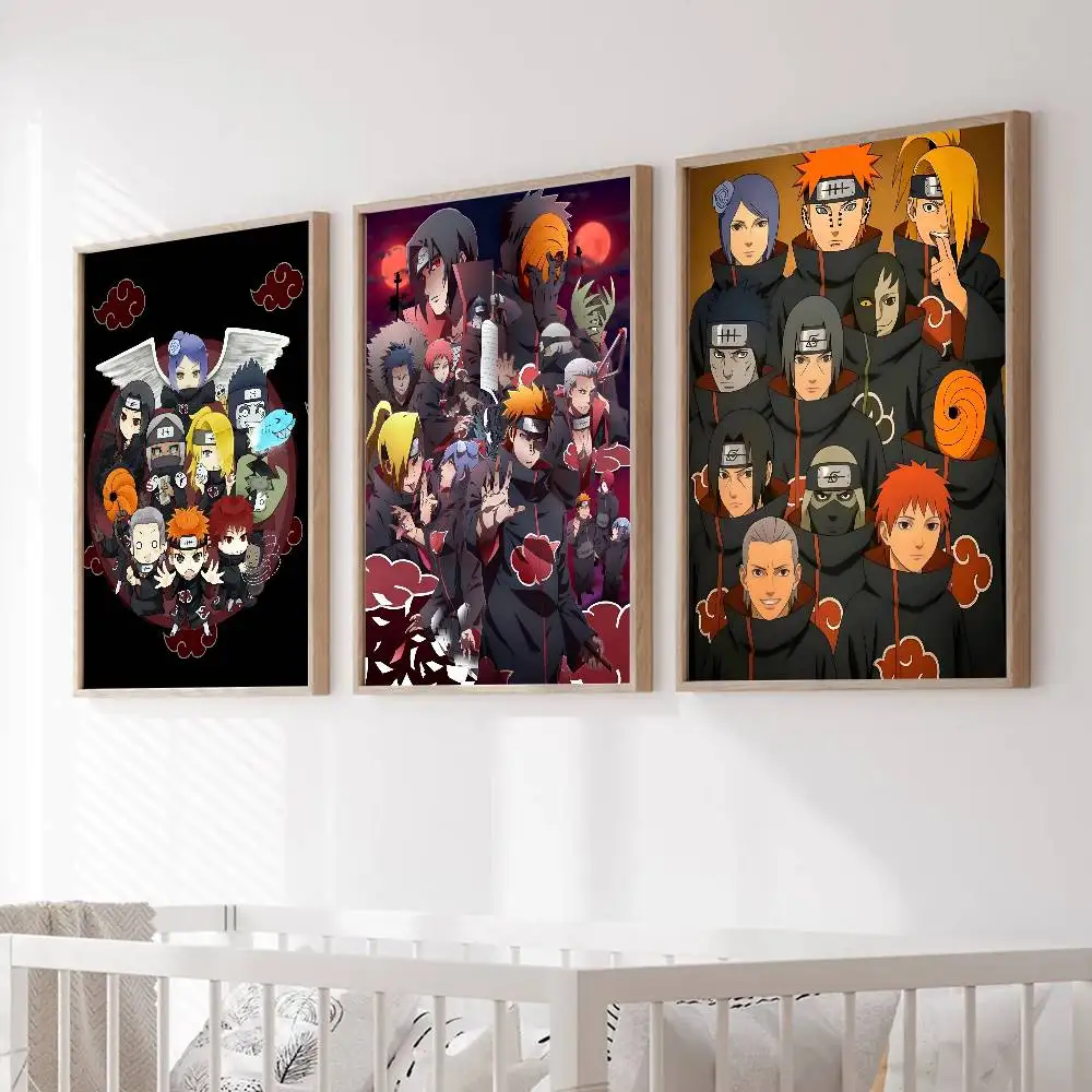 Cartoon Hot Classic Anime Akatsuki I-Itachi U-Uchiha Posters HD Print Vintage Wall Art Decor for Home Study Room photo 3
