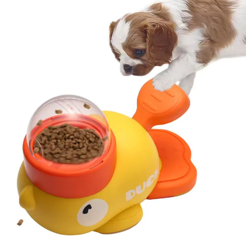 Dog, cat, pet feeder, little yellow duck, interactive puzzle dog feeding machine, puppy, missing food toy, anti-slip bottom photo 4
