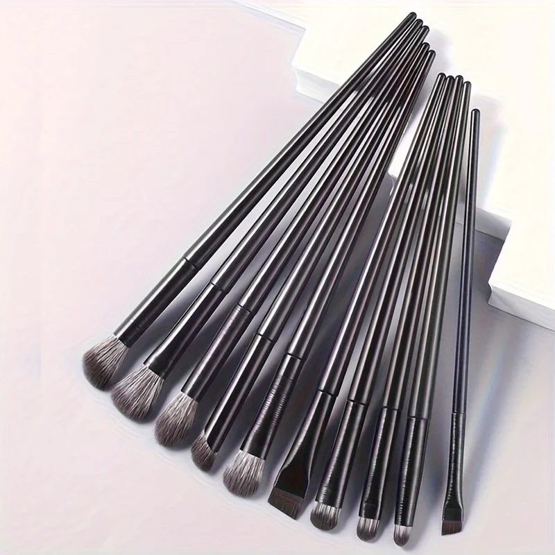 Unscented All-Skin Type Oval Brush Eye Makeup Set, Nylon Bristles, Detailing Eyeshadow Brushes with ABS Plastic Handles photo 2