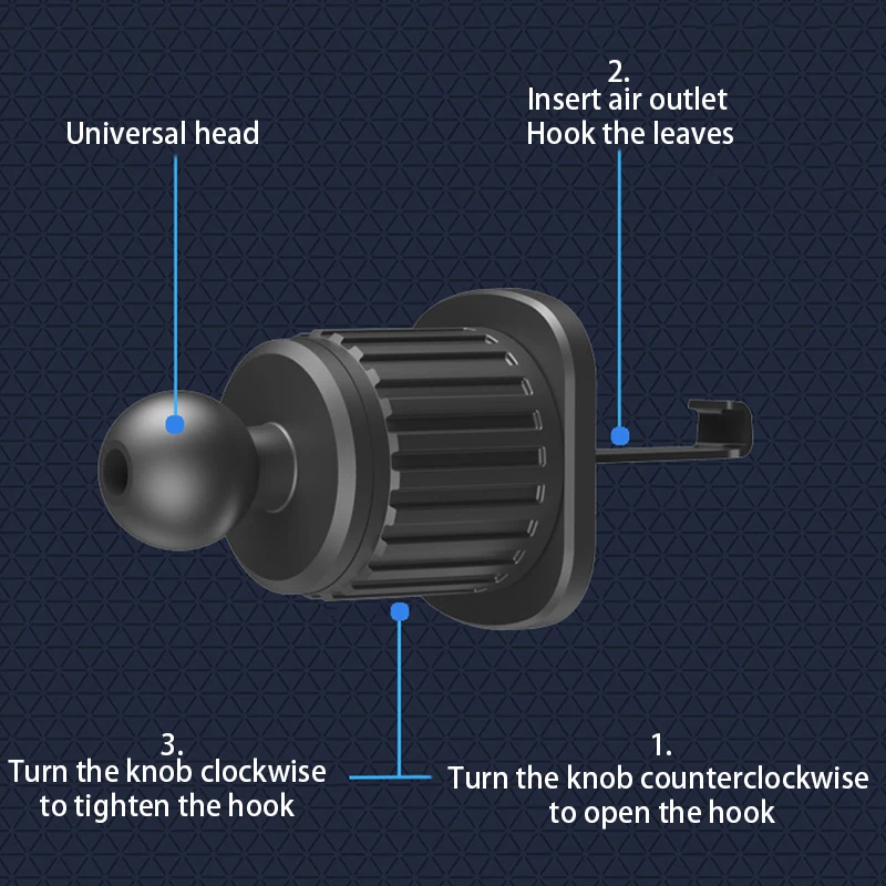 SEAMETAL Car Phone Holder Bracket Accessories Interior Air Outlet Vent Base Gadget Universal Auto Cellphone Support Accessories photo 3