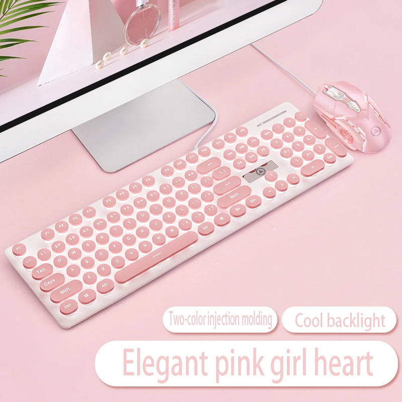 V8 Punk Mechanical Touch Keyboard and Mouse Set Glow Game Computer Accessories photo 4