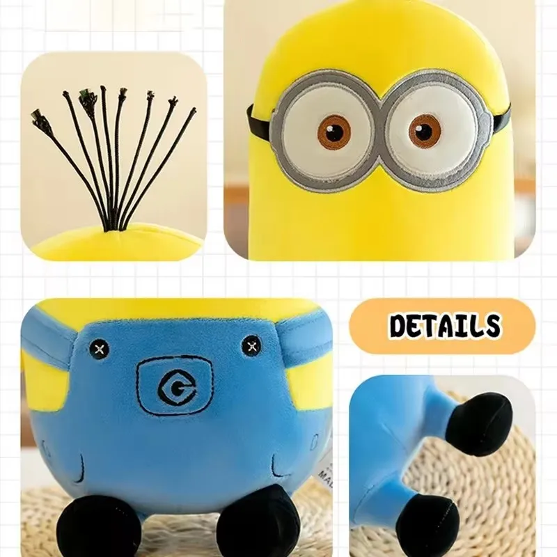 Cute Minions Movie Characters Yellow Plush Toys Bob Stuart In Jeans Soft Dolls Toys & Hobbies Christmas Birthday Gift 1pcs photo 6