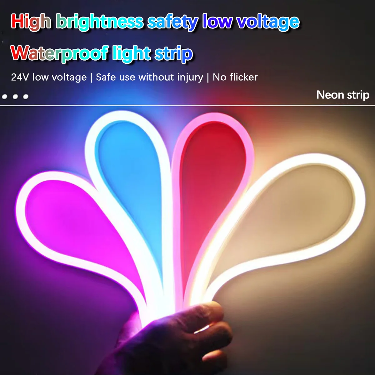 RGB LED Neon Rope Lights APP Control Music Sync IP65 Waterproof Flexible Multi Modes Remote for Indoor Outdoor Bedroom Living Room Gaming Room Party Decoration photo 6