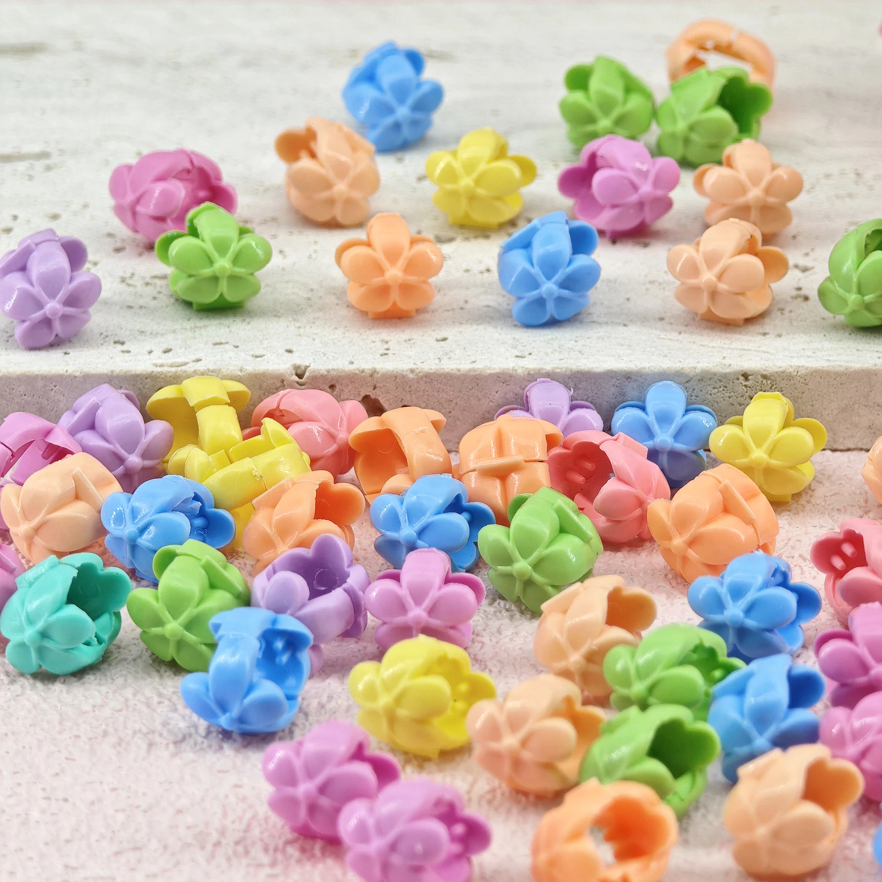 60pcs Hair Braids Beads Headwear Cute Candy Colors Plastic summer  Hair Claw Clips  Hair Accessories Loc Hair Jewelry for Braids photo 5