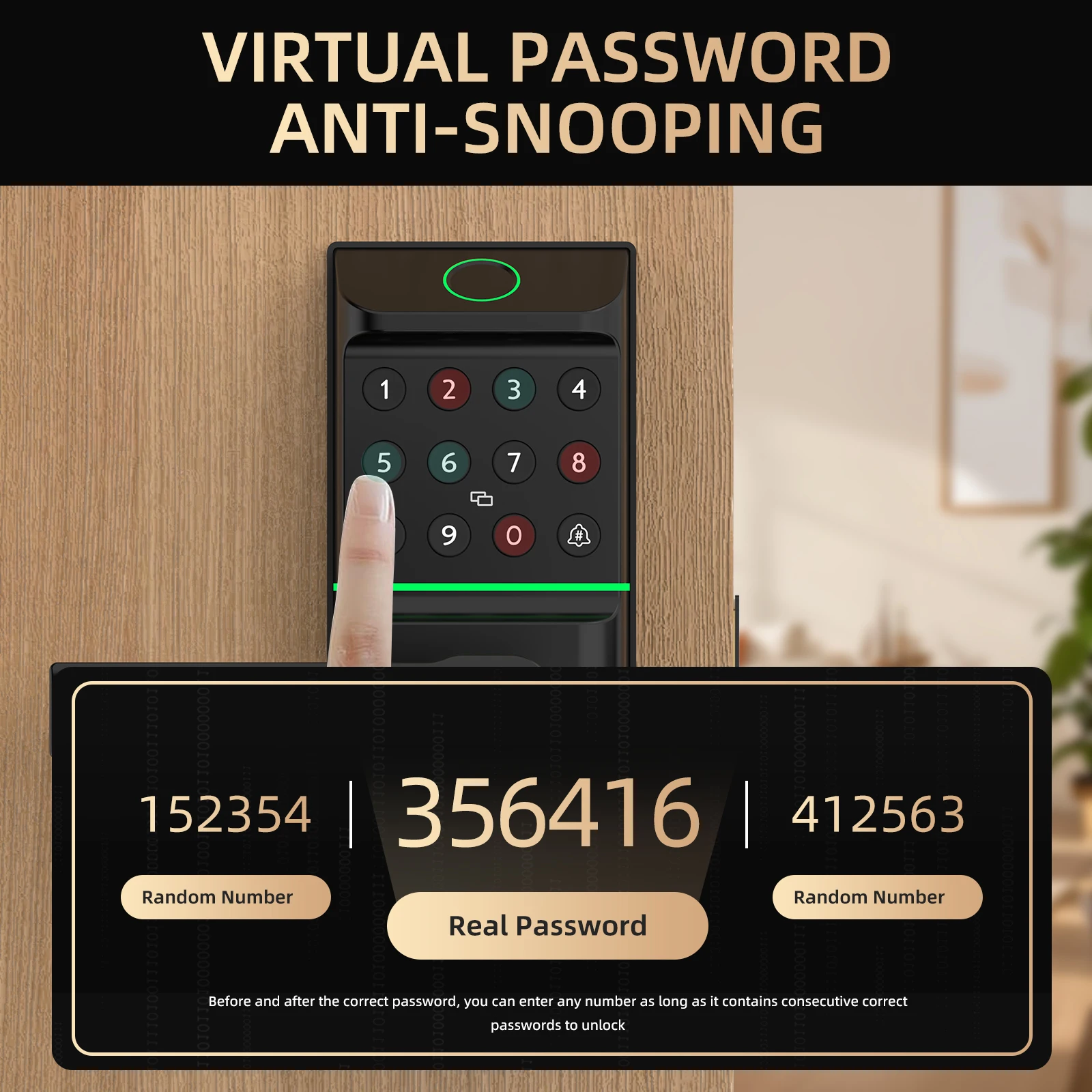 Viladepot Smart Lock Fingerprint Door Lock TYPE-C Interface App Control Passcode Unlock Electronic Touchscreen Keypad Handle photo 5