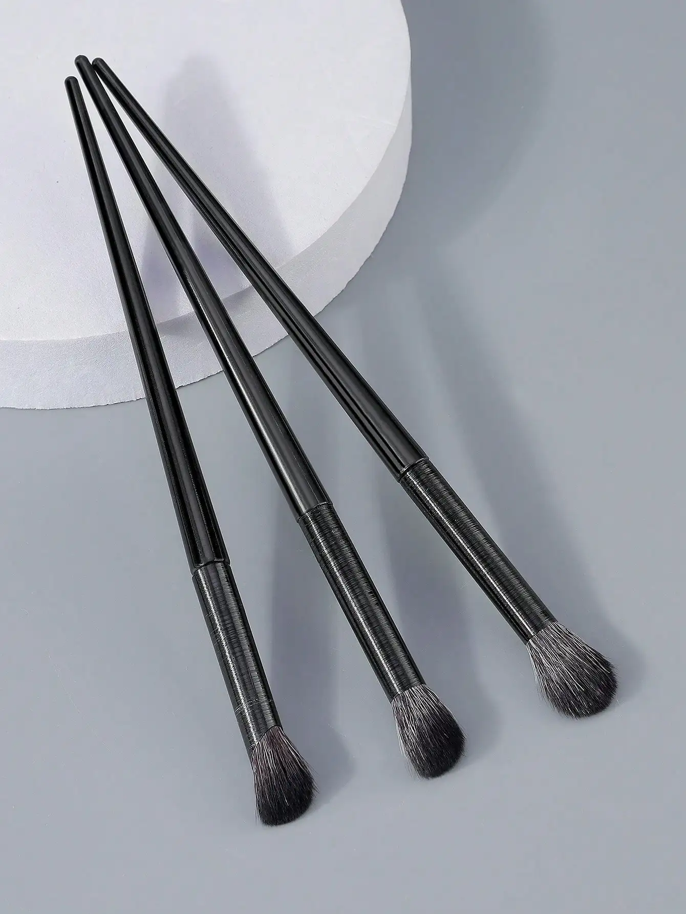 3 Pack Professional Angled Nose Shadow Eyeshadow Brush Set Soft Bristles Precision Eye Contour Blending Makeup Beauty Tools photo 5