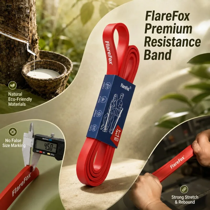 FlareFox Adjustable Multi Resistance Bands Push-pull Rod Pull-Up Assist Strap Strength Training Home Gym Equipment Workout Kit photo 5
