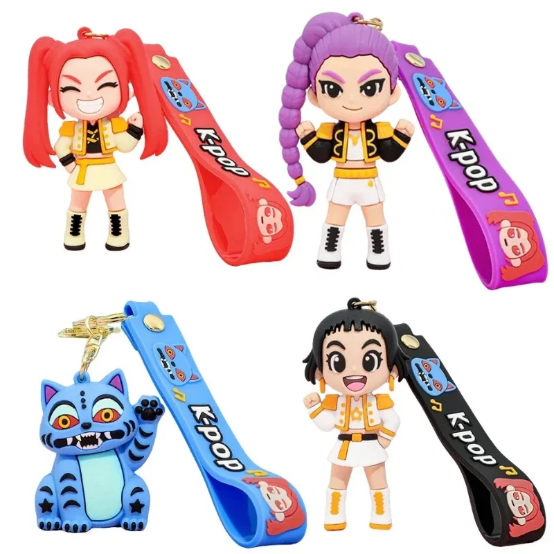 Hot Anime Movie Rumi Mira Zoey Girls Derpy Keychains Doll Cute Tiger Action Model Toy Collection Christmas Gifts In Stock photo 2