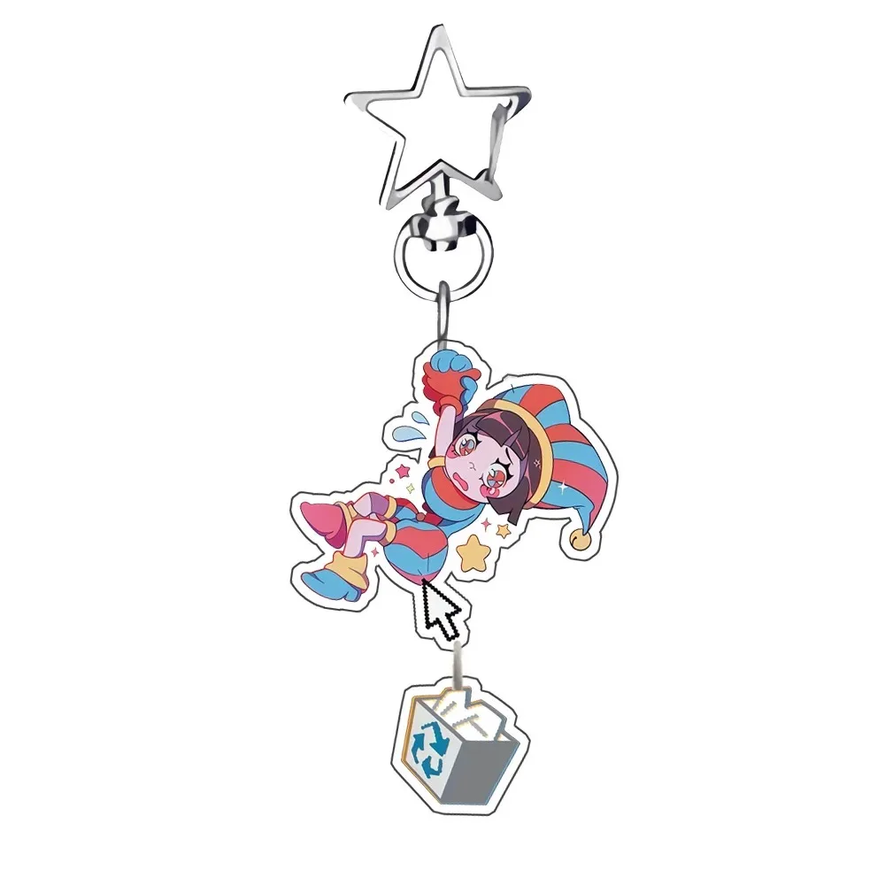 Anime For TADC Pomni Jax Ragatha Zooble Caine Peripheral 5cm Acrylic Keychain Custom Cartoons Backpack Pendant Exquisite Gift photo 5