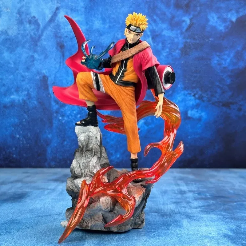 **23cm Naruto Anime Figure Uzumaki Naruto Uchiha Sasuke Action Model Pvc Statue Desktop Ornament Collection Toys Gift photo 2