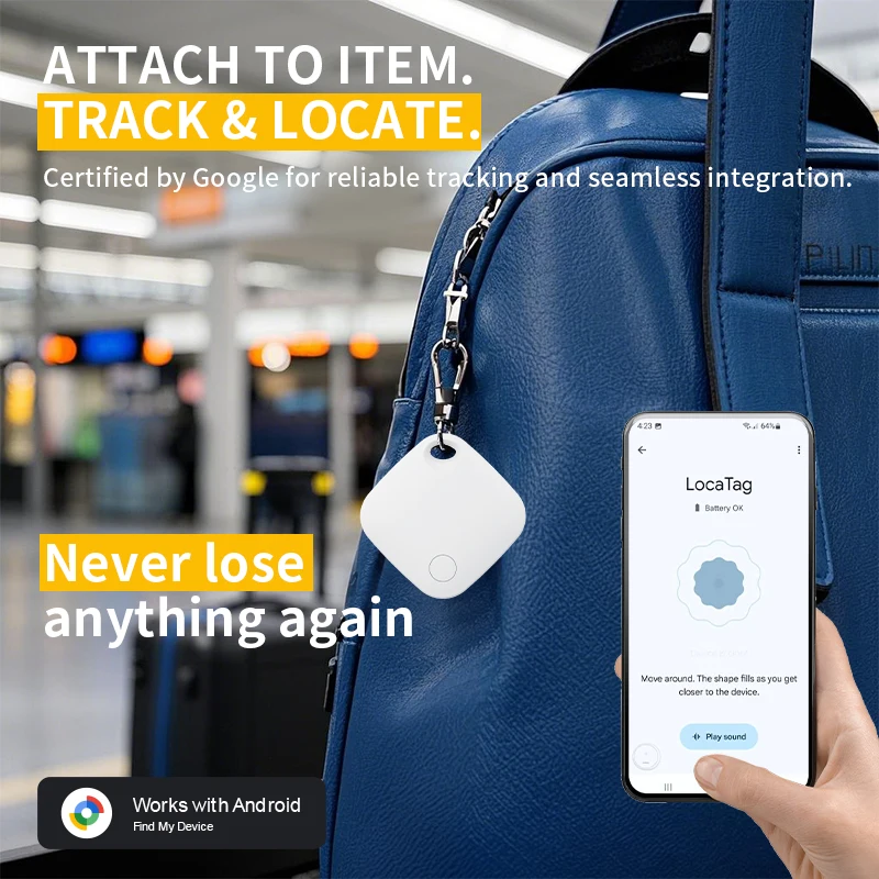 Smart Location Tracker for Android Devices Tag Work With Google Find Hub App Positioning Key Finder for Xiaomi Samsung Motorola photo 5