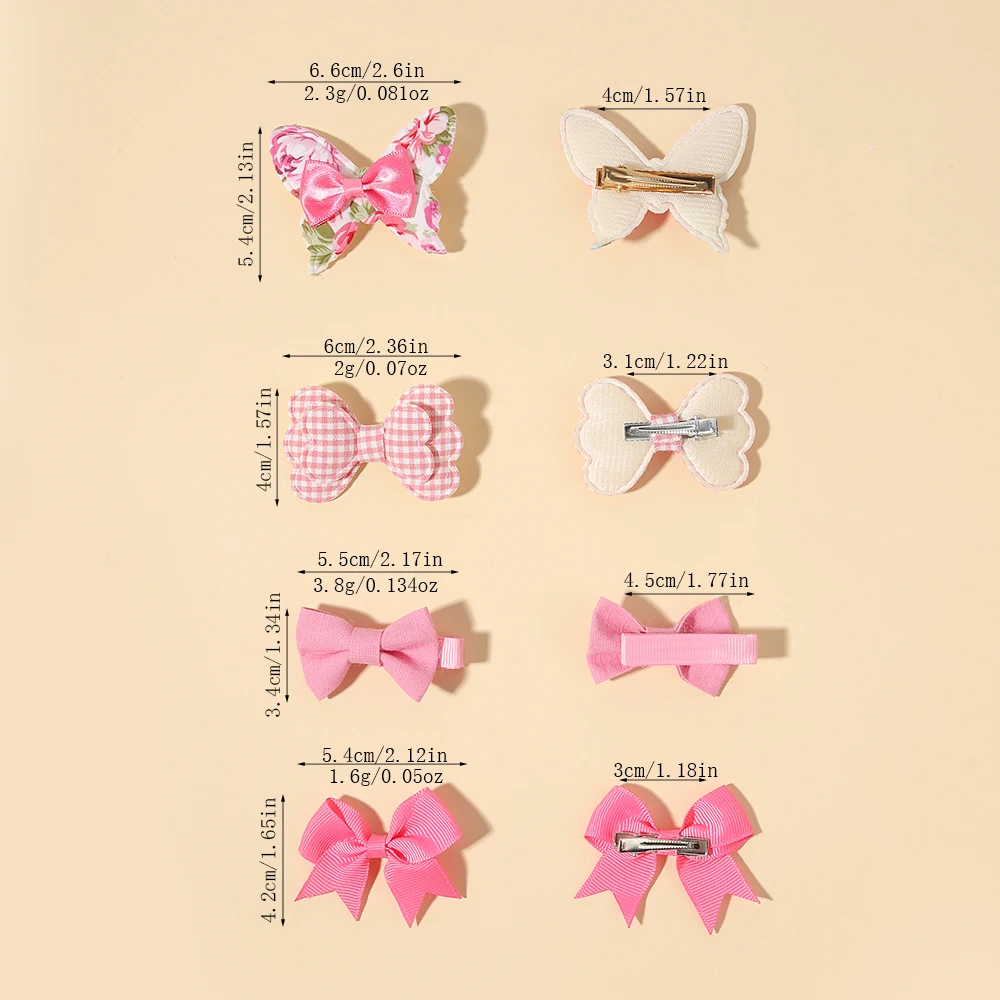 1 Set of Bow Printed Hair Clips Princess Girl Children and Teenagers Autumn and Winter Party Outfits Sweet Girl Hair Accessories photo 2