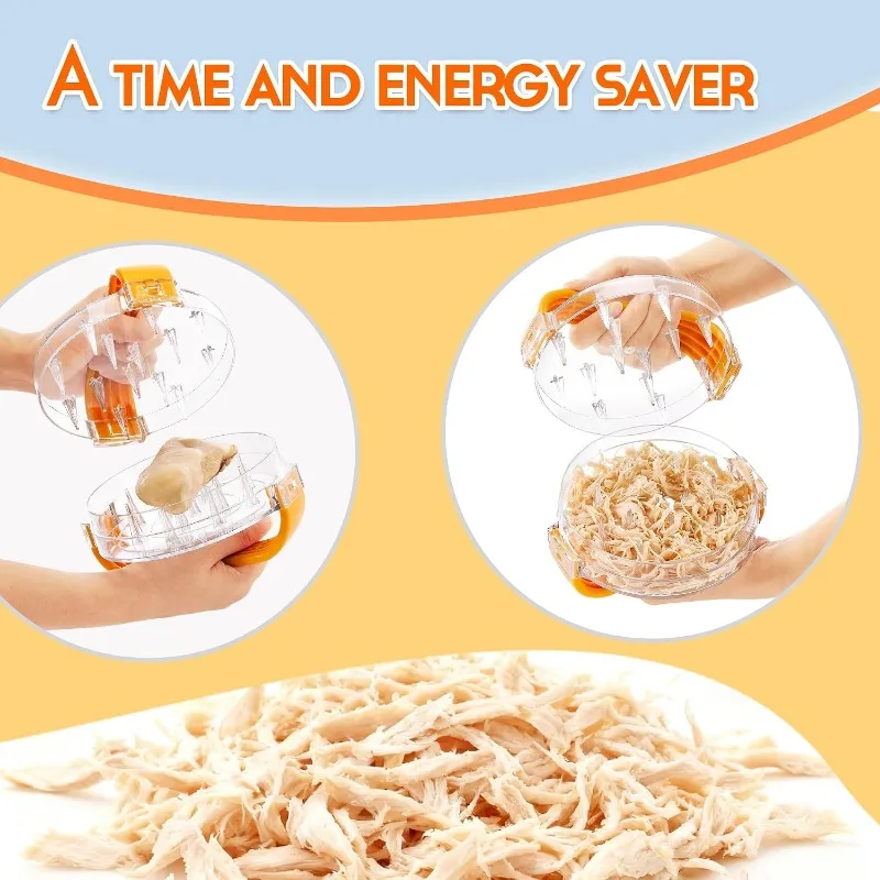 NonSlip Chicken Shredder Tool Twist, Clear Meat Shredder photo 5