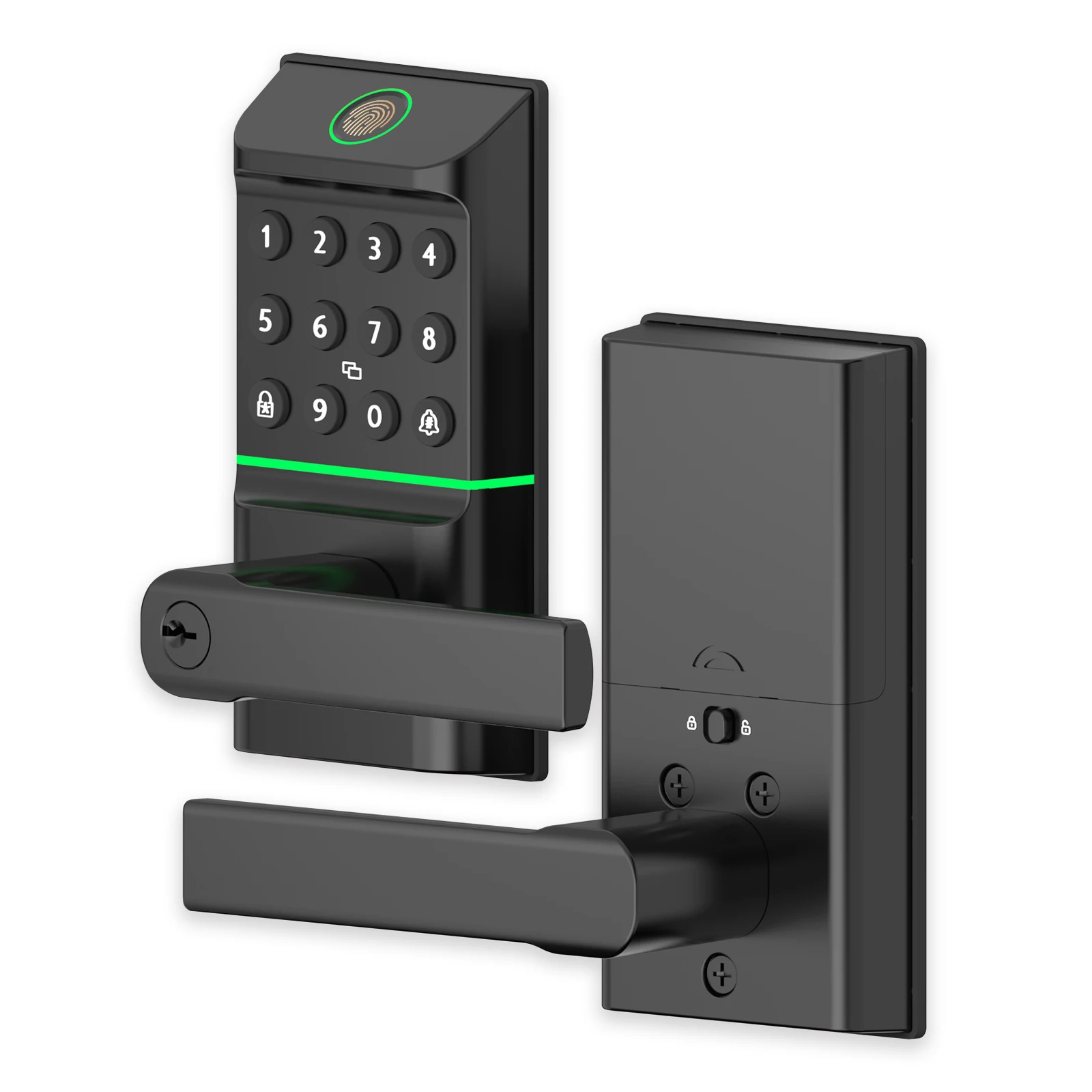 Viladepot Smart Lock Fingerprint Door Lock TYPE-C Interface App Control Passcode Unlock Electronic Touchscreen Keypad Handle photo 1