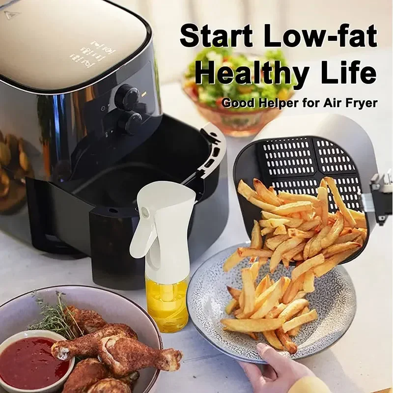 200/300/500mlOil Spray Plastic Household Kitchen Oil Spray Bottle Or Oil Brush Nebulizing Mist Filling Cooking Dual Use BBQ photo 4