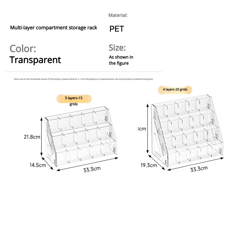 1pcs Large-Capacity Acrylic Desk Divider Watercolor Pencil Organizer Stationery Store Storage Rack Marker Pencil Holder photo 3