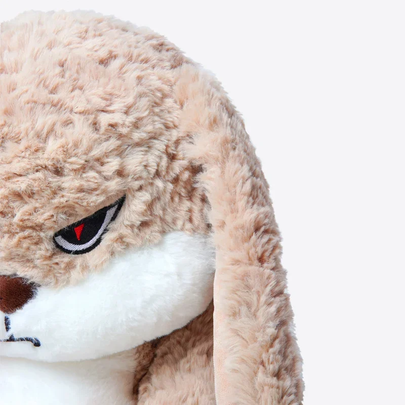 Cute Angry Bunny Plush Doll Long Ears Soft Stuffed Cartoon Rabbit Hug Pillow Bedroom Sofa Indoor Room Decoration Girlfriend Gift photo 5