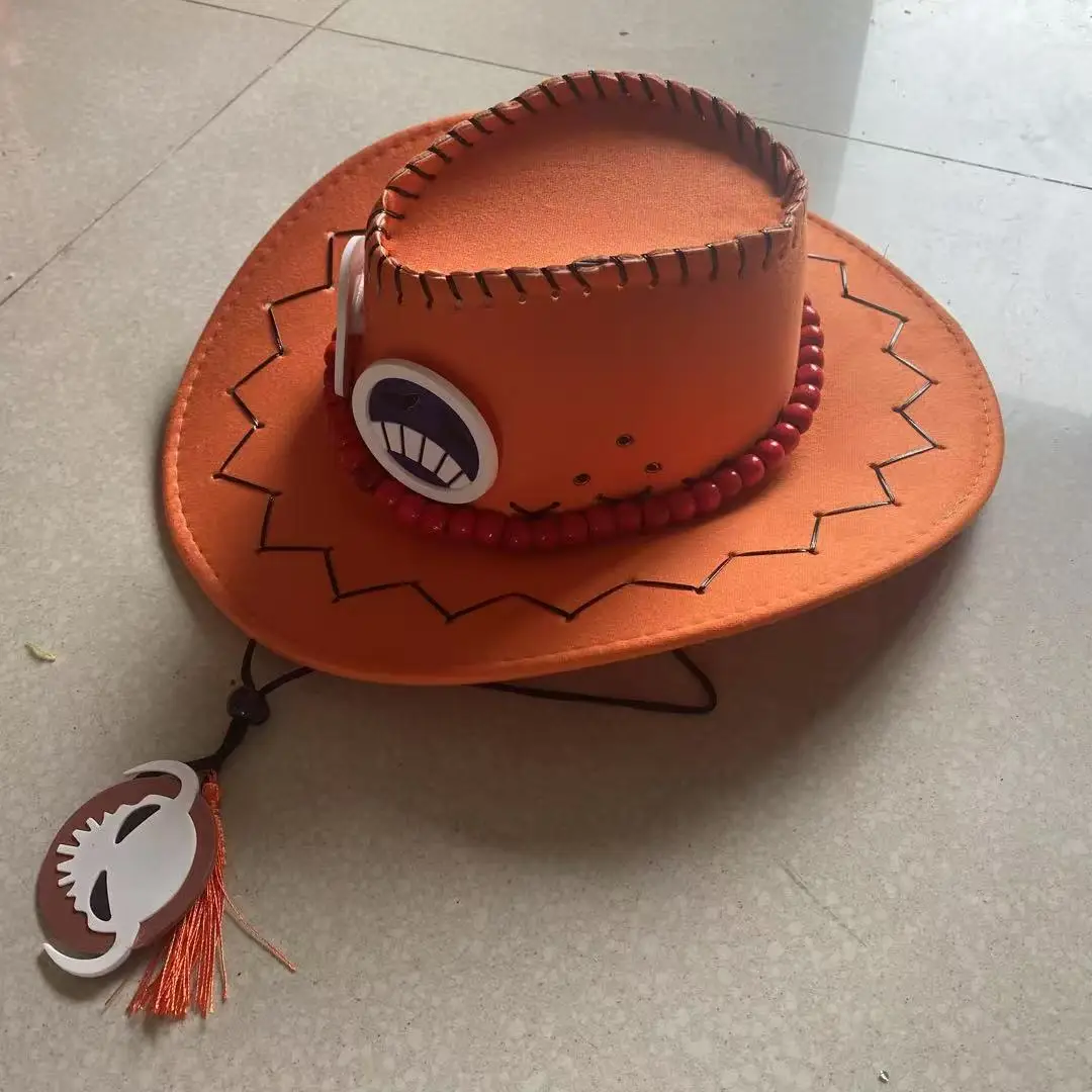 Brdwn Unisex Portgas D Ace Anime Cosplay Hats Cowboy Cap Adult Christmas Gift photo 5