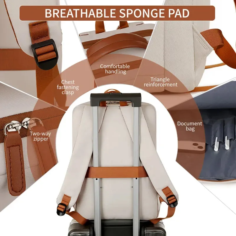 Fashionable and Simple Large-Capacity Backpack Daily Commuting Office Computer Bag photo 5