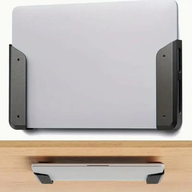 2Pcs Wall Under Desk Laptop Mount Durable Holder With Anti-Scratch Pads–Universal For Keyboards Tablets Under Desk Mount photo 4