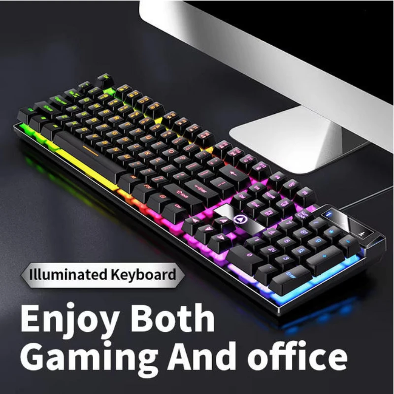Game Keyboard USB Wired Mechanical Feel Luminous Keyboard with Backlight Desktop Computer Notebook Office Universal photo 2