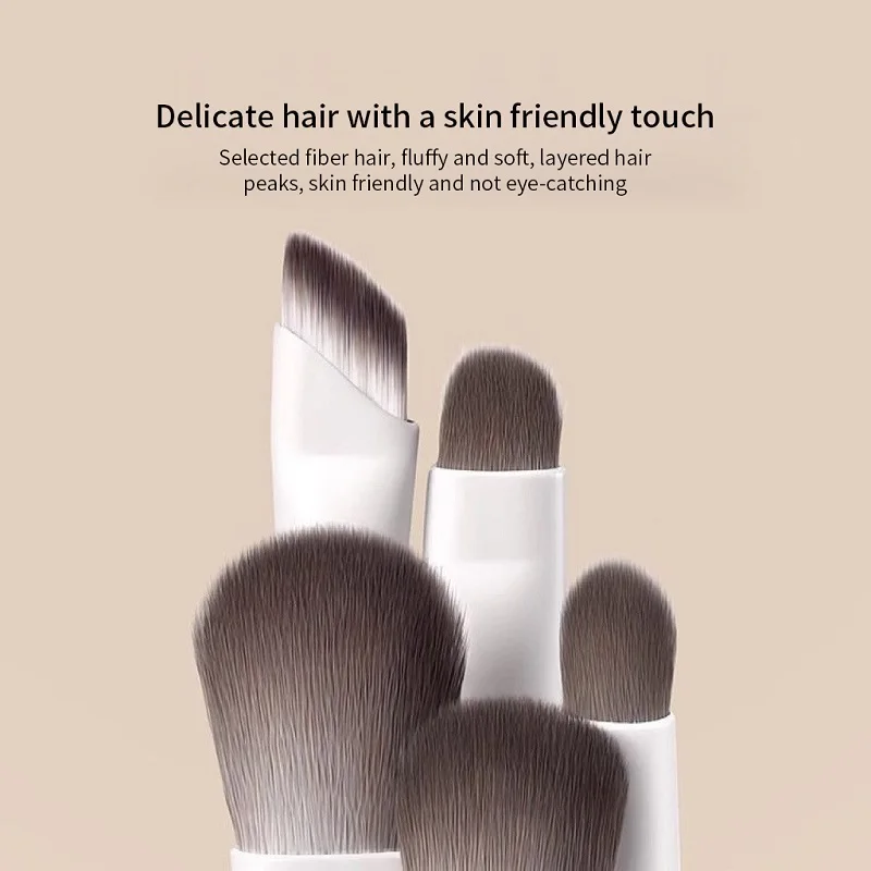 5/8/10Pcs Natural Eye Makeup Brushes Set Detail Eyeshadow Brush Makeup Brush White Ultra Soft Eyeshadow Eyeliner Makeup Tool photo 5