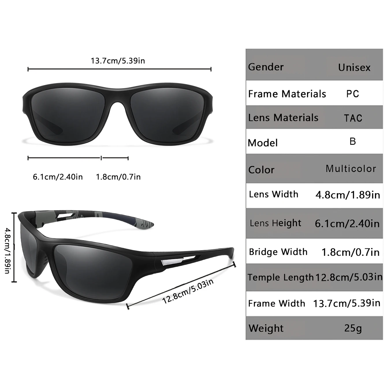 Men's Polarized Fishing Sunglasses Men Women Cycling Driving Hiking Sun Glasses Anti-glare UV400 Eyewear TAC Lens 1 PC photo 2