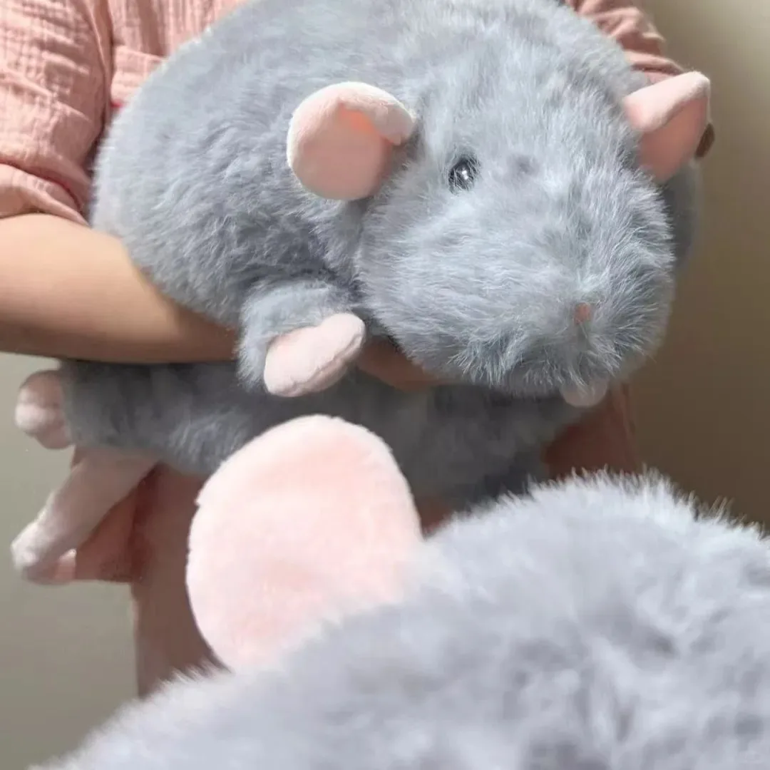 Cute 40/55/90cm Mouse Doll Cartoon Oversized Flower Branch Rat Doll Soft Plush Animal Figure Kids Gift Birthday Pet Cat Toy photo 2