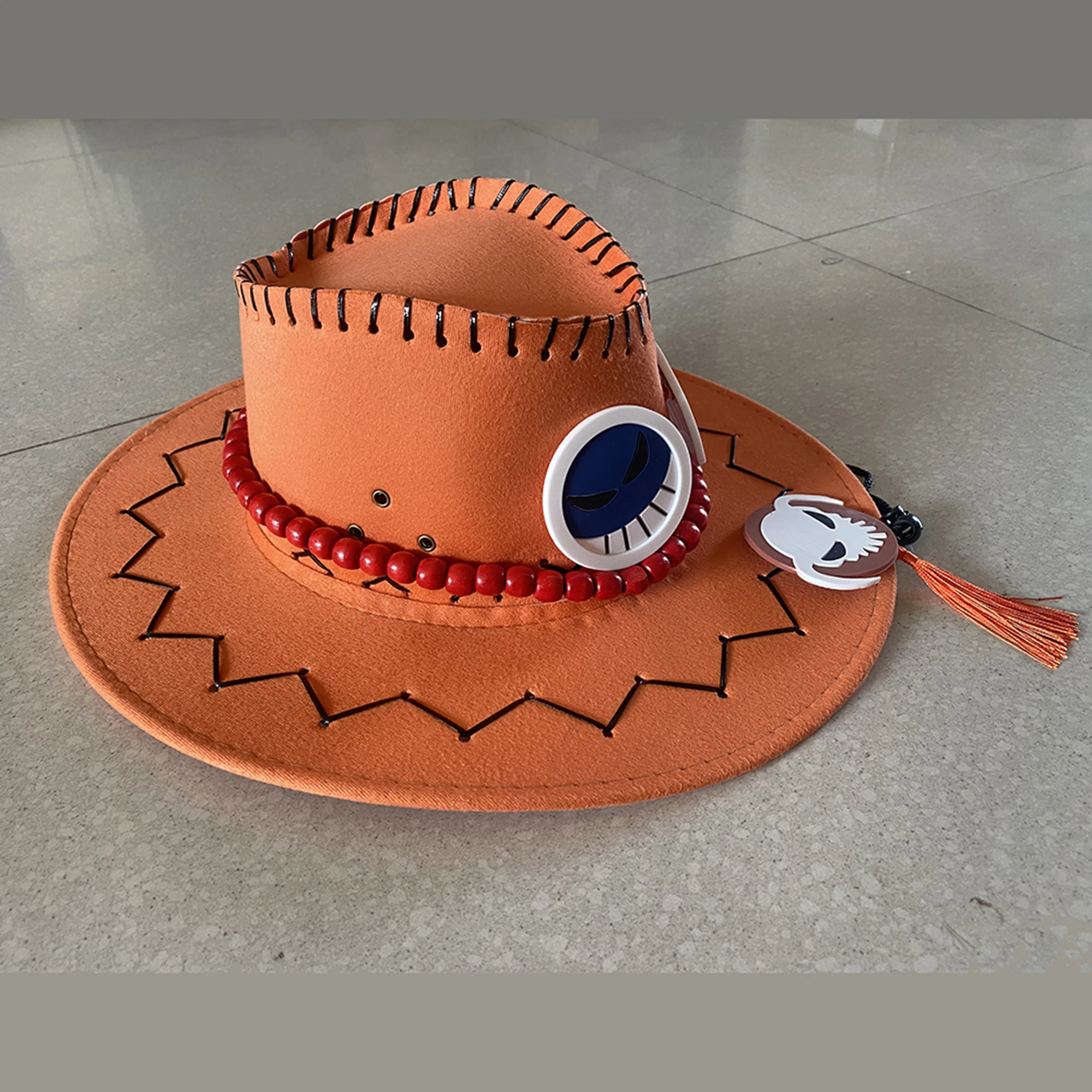 Brdwn Unisex Portgas D Ace Anime Cosplay Hats Cowboy Cap Adult Christmas Gift photo 2