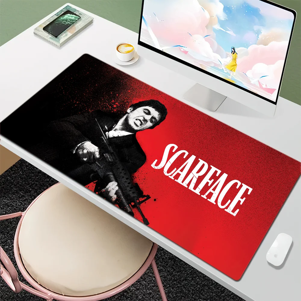 S-Scarface Tony Montana Mouse Pad Large Desk Mat Keyboard Ergonomic Office Rubber PC Non-slip Anti-fray Home Custom Best Price photo 6