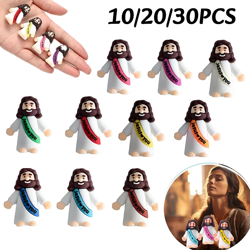 10-50PC Mini Jesus Statue Set Decor Easter Cartoon Jesus Toys Festive Party Scene Decor Room Tabletop Figurines Easter Gifts photo 1