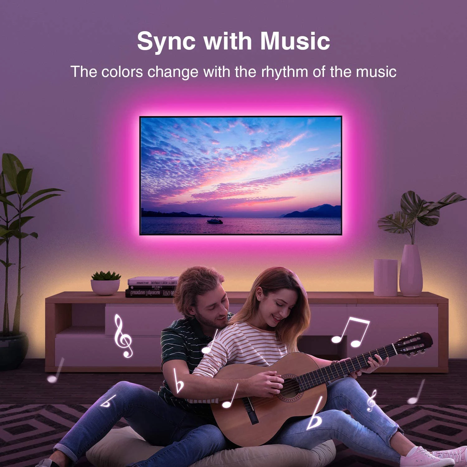 RGB LED Strip Lights Music Sync USB 5V Remote Control Led Ribbon Flexible Lamp For Room Party TV Desk Bedroom Decoration photo 4