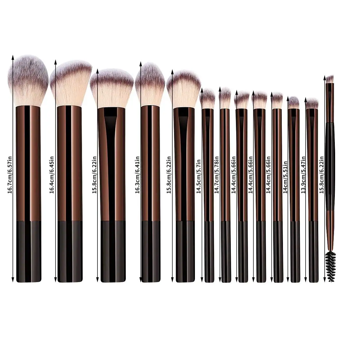 13PCS Makeup Brush Set Foundation Concealer Powder Eyeshadow Blush Brush Kabuki Blending Cosmetic Beauty Tool for Face photo 6