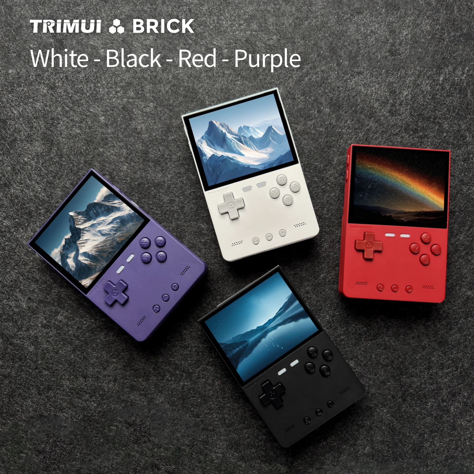 TRIMUI BRICK Handheld Game Console 3.2'' IPS Screen Linux System Trimui UI Metal Back Panel Key LED Lighting Free Keycap Gifts photo 2