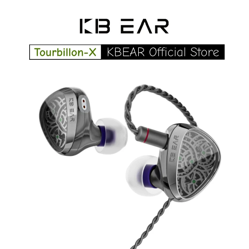 KBEAR TBX Tourbillon X IEMS In-Earphone Wired Headphones 10mm CVD-Coated Carbon Fiber Diaphragm Deep Bass Gaming Headset photo 2