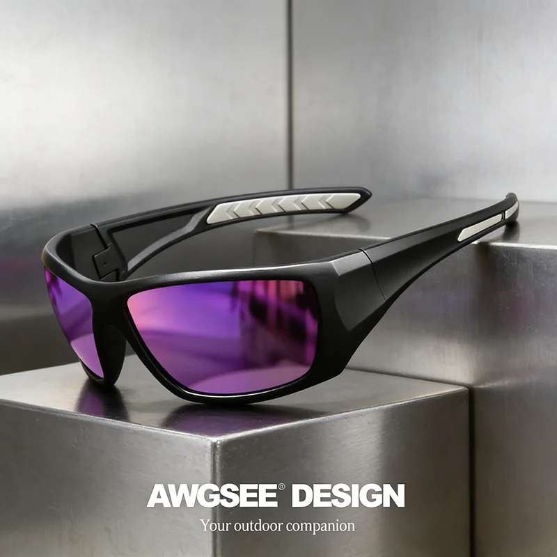 Polarized Sports Sunglasses UV400 Anti-Glare Full Frame Outdoor Cycling Fishing Glasses with Sturdy Construction photo 5