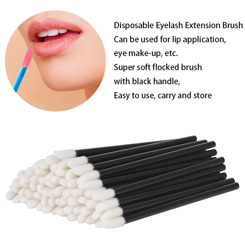 100/200pcs Lip Wands Applicators Eyelashes Brushes Lipstick Brush Mascara Applicator Gloss Wands Eyelash Extension Makeup Tool photo 5