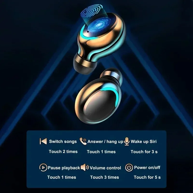 TWS Wireless Earphones Bluetooth Noise Canceling Earbuds Stereo Headphone LED Display Sports Headset With Mic photo 4