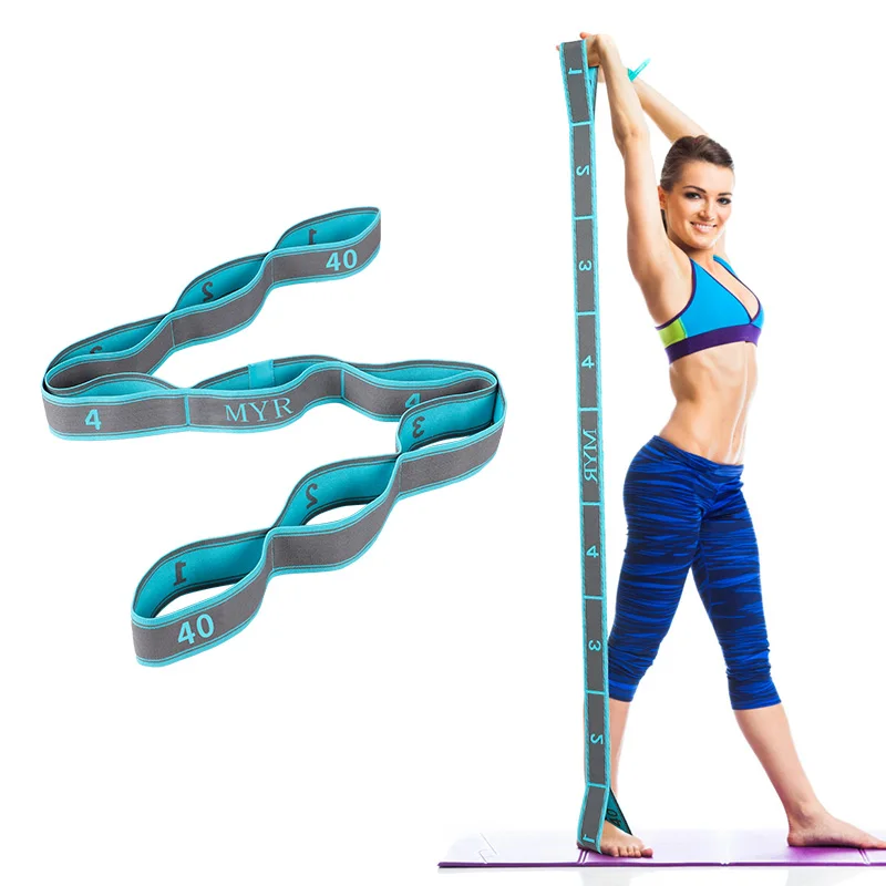 Elastic Yoga Stretching Strap with Loops, Stretch Strap for Ballet, Leg, Body, Stretch Band for Yoga, Dance, Pilates, Gymnastics photo 1